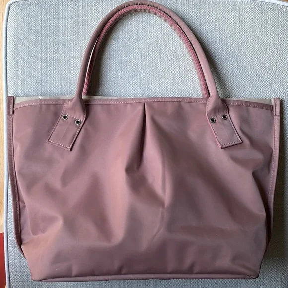 Agnes b voyage tote bag dusty pink color made in Japan